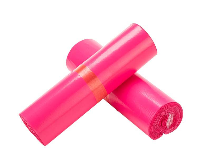 石棉玫红色快递袋-02